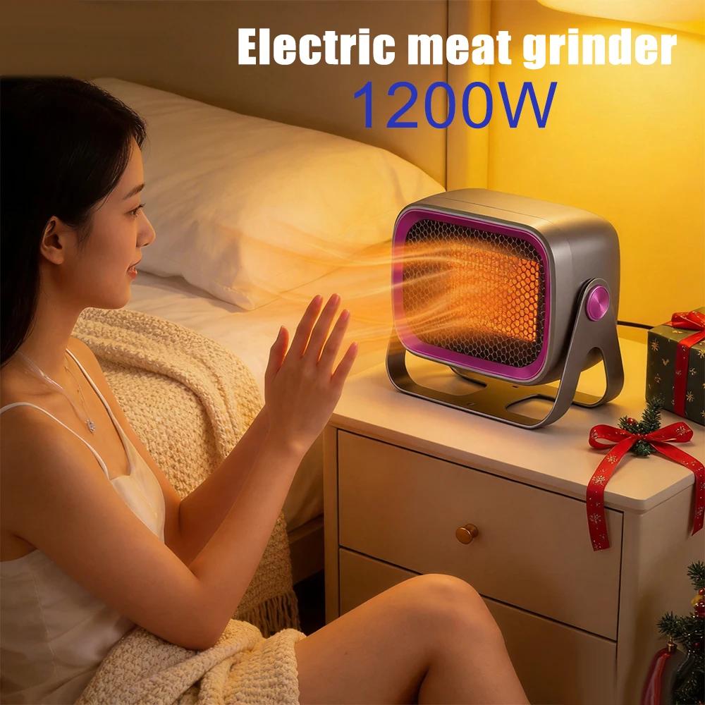 PTC Heater Small Student Dorm Office Gift Desktop Warm Air Fan Electric Heater Home 1200W Silent Energy Saving Fast Heating