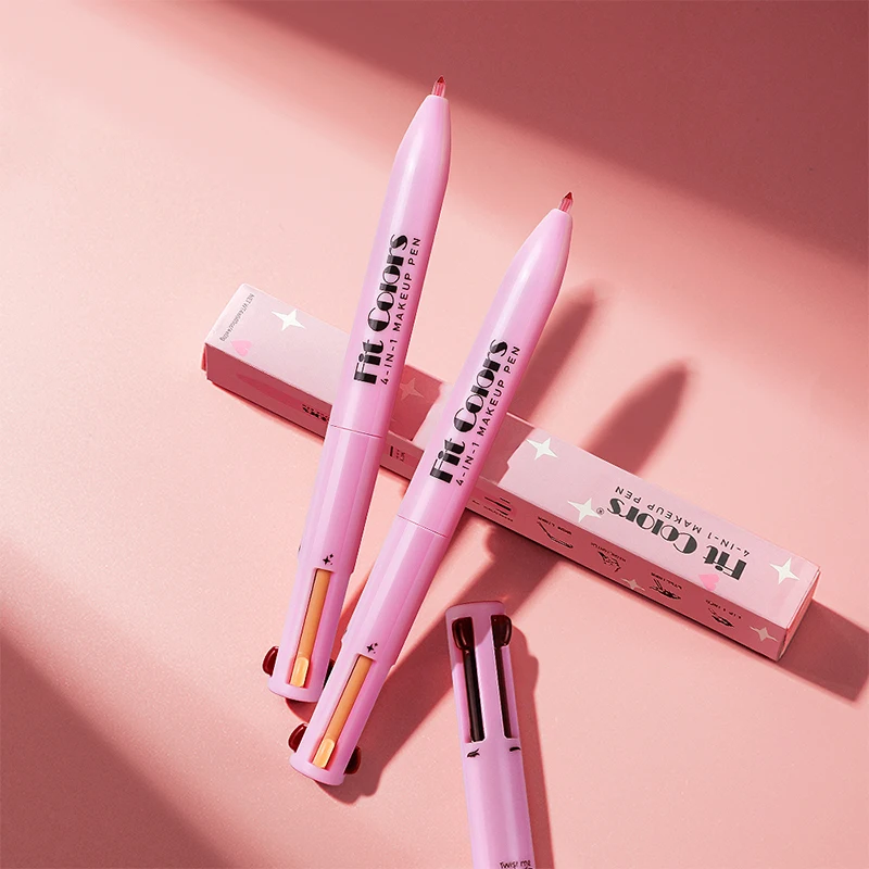 ปากกาแต่งหน้า 4-in-1 ปากกาแต่งหน้า 4-in-1 4-in-4 Lip Liner Highlighter ดินสอเขียนคิ้ว