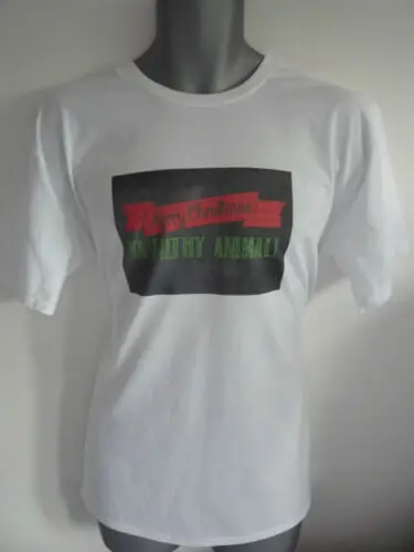 

MERRY CHRISTMAS YA FILTHY ANIMAL BLACKBOARD LOOK T-SHIRT FUNNY XMAS FESTIVE