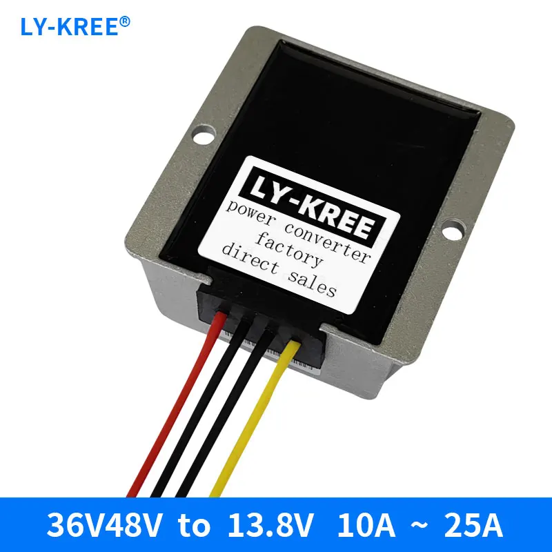 LY-KREE 48v Step-down Converter 13.8V  DC-DC Automobile Power Supply Voltage Inverter 36v to 13.8v Transformer 138W 207W 276W