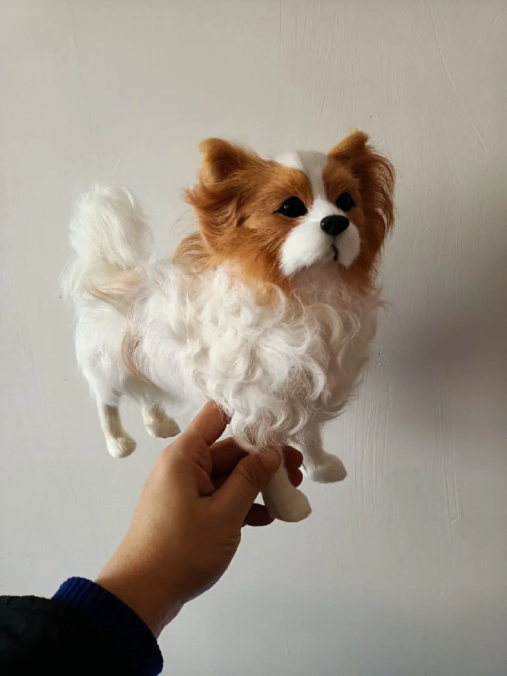 

real life butterfly dog model plastic&furs simulation dog gift about 25x23cm xf1598