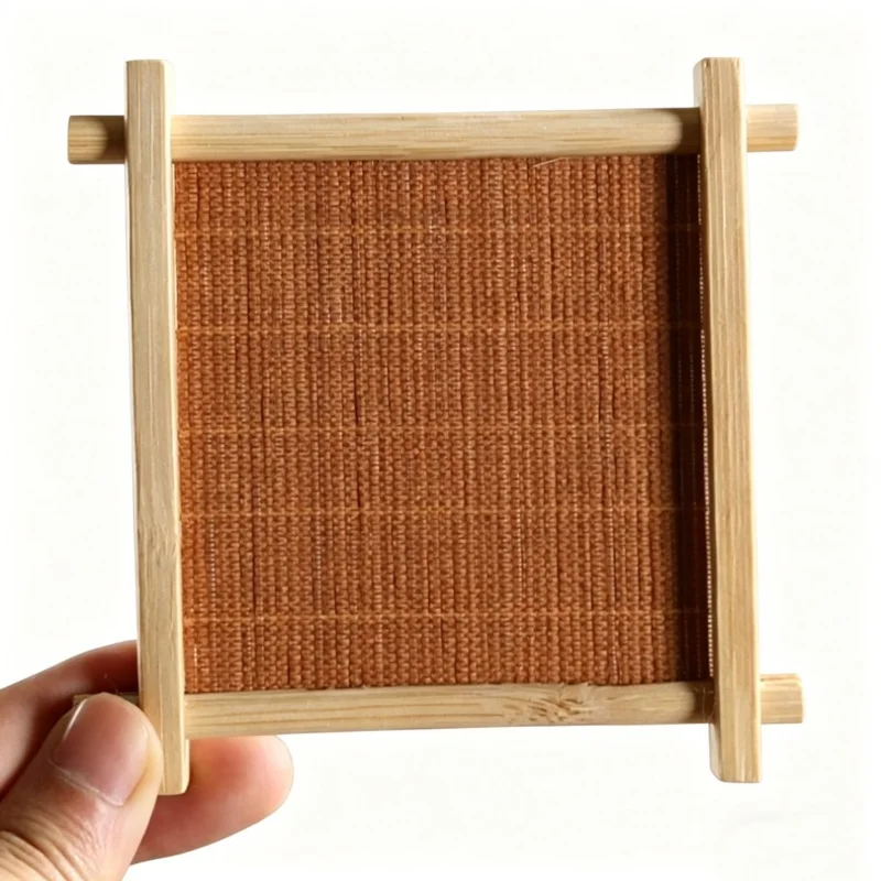 Picture 5: Tea Trays Square Bamboo Teacup Pad Retro Coffee Cup Mug Cup Tableware Heat Insulated Coasters Kitchen Restaurant Accessories