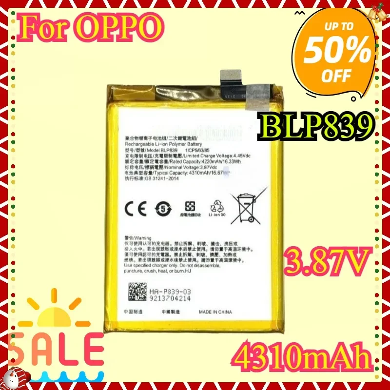 بطارية جديدة BLP805 BLP839 بطارية ل ممن لهم K7X K9 A53 A32 A15 A35 A76 A94 S Realme 8 8i C17 7i Q2 V5 GT رينو 5 6 6Z Lite Pro
