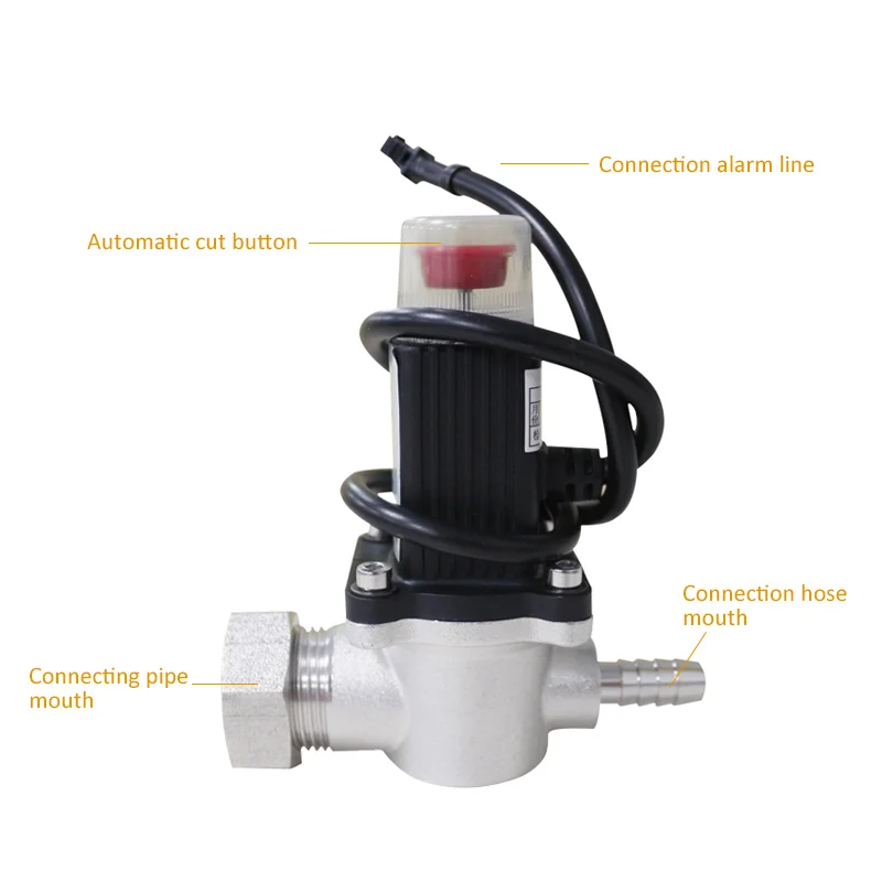 Łatwopalny metan skroplony płynny gaz wykrywacz nieszczelności System alarmowy zaworu elektromagnetycznego do automatycznego odcięcia w gospodarstwach domowych
