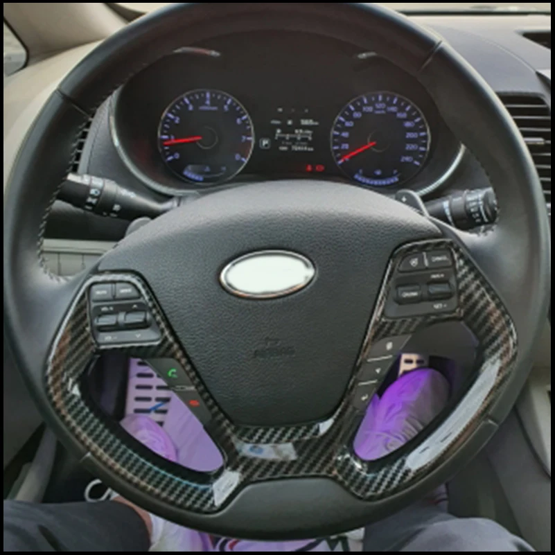 

Car Styling For KIA Ceed 2013 2014 2015 Steering Wheel Button Decoration Cover Sticker Trim Auto Parts Accessories