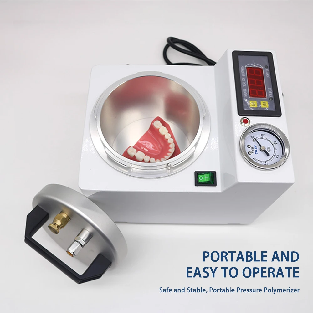 Lightweight Dental Pressure Polymerizer Injection Molding Device for Denture Curing Dental Processing Machine