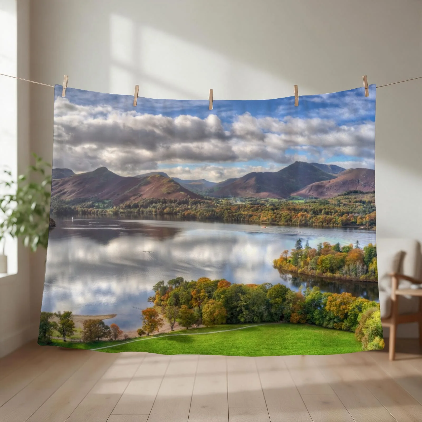 New The North Western Fells Throw Blanket couch cozy soft plush fuzzy picnic outdoor blanket