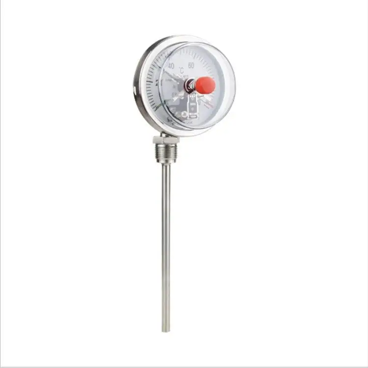 Shockproof electric contact bimetal thermometer