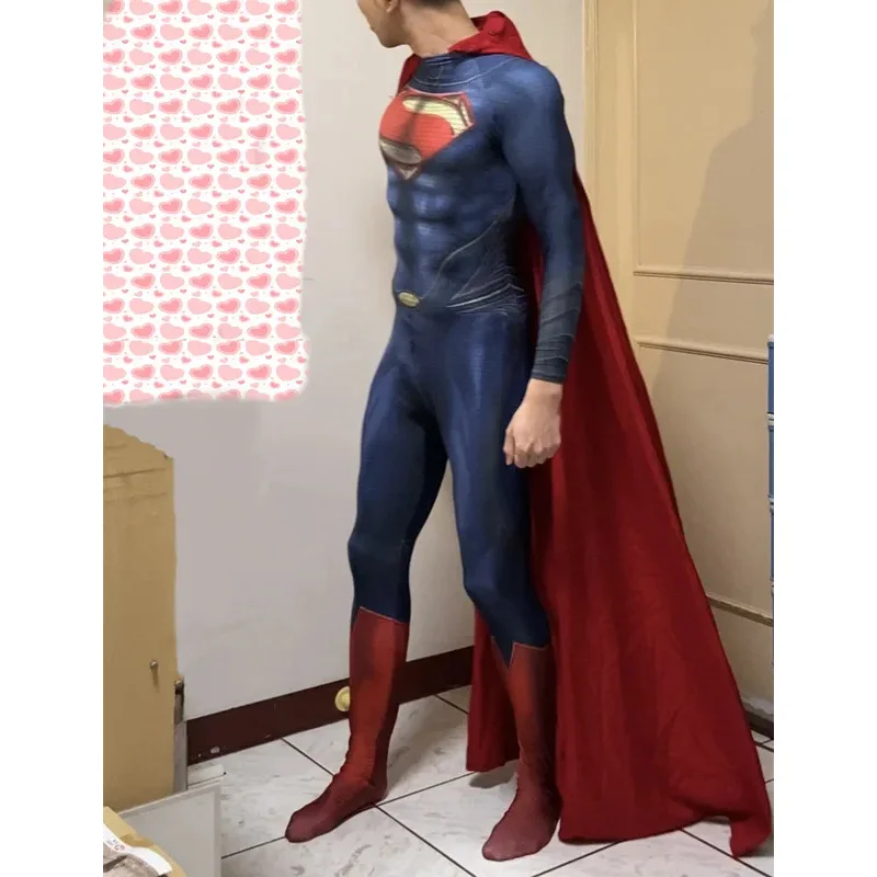

Adults The Man of Steel Cosplay Costume Zentai Suit Superhero Halloween Bodysuit Party Jumpsuit