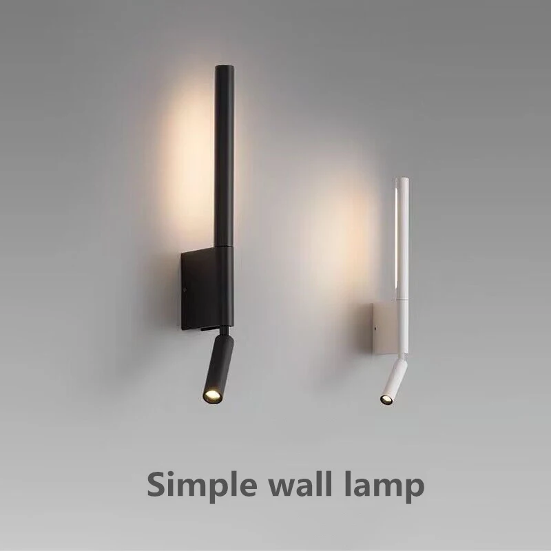 

Bedroom Wall Lamp Minimalist Modern Reading Light Homestay Hotel Study Rotating Wall Lamp Adjustable Reading Light With Switch