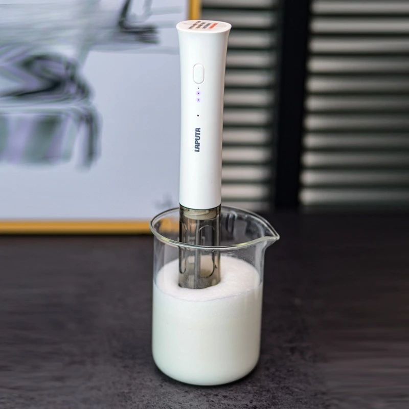 더블 헤드 완드가 있는 전기 우유 거품기, 커피 및 라떼용 핸즈프리 거품기, 긴 배터리 수명, 3단계 조용한 바리스타 도구