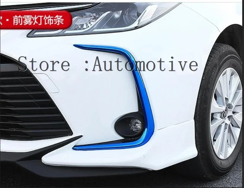 2 قطعة لتويوتا كورولا E210 الجبهة الضباب أضواء الضباب مصباح خفيف حلقة غطاء إطاري التشذيب برستيج Altis 2019 2020 2021 مشرق