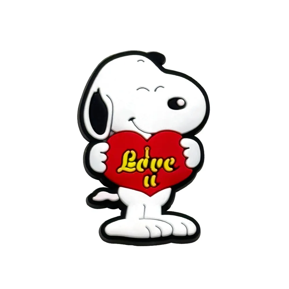 12pcs Snoopy Accessories PVC Soft Rubber Decorative Buckle Shoe Charms Accessories for Crocs Sandals Fashion Toys Xmas Gifts