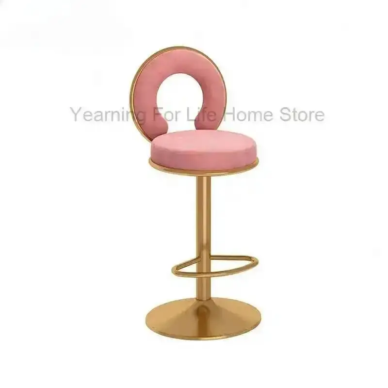 

Art Round Simple Bar Ergonomica Chair Modern Design Barber Bar Stool Kitchen Living Room Taburetes Altos Cocina Home Furniture