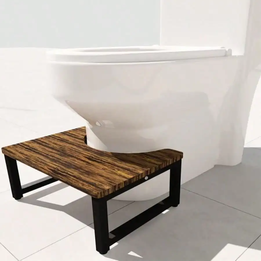 

Ardier 7-Inch Black Bathroom Toilet Stool - Portable, 330Lbs Load-Bearing, For Adults, Seniors & Children
