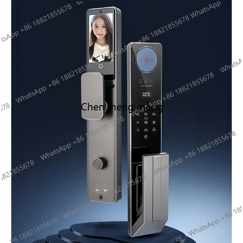 App-Controlled Smart Door Lock Night Vision Face Recognition Palm Print Password Unlock Features WiFi Network Cloud Data