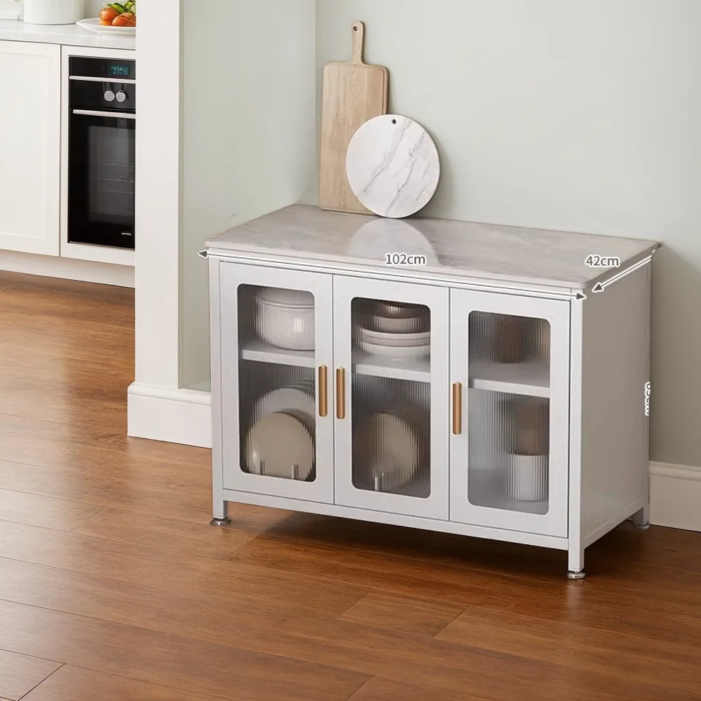 

Cross-border kitchen rack Floor-to-ceiling multi-layer rock slab storage cabinet Multifunctional microwave oven Oven cutting