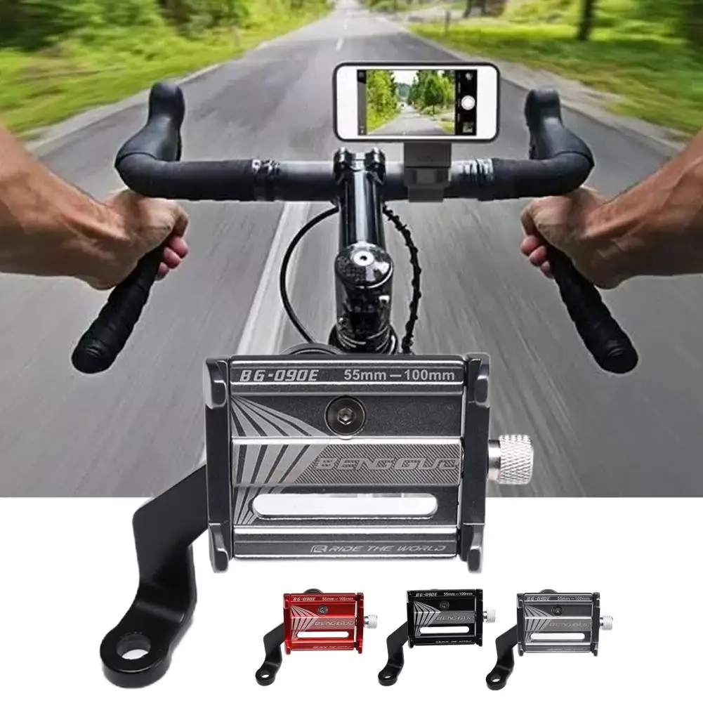 Bicycle Phone Holder Universal Aluminum Alloy Cycling GPS Bike Motorcycle Handlebar Clip Stand Mount Cell Phone Holder