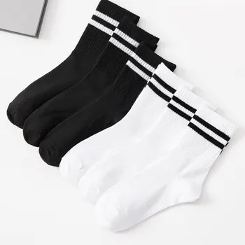 6 أزواج من جوارب نسائية عالية الطول متوسطة الطول باللونين ال...