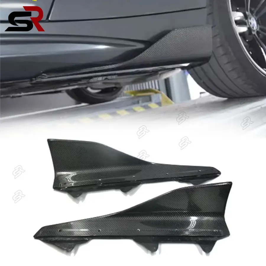 BMW 2 Serie ，M2, F87, M2C, 2014-2019, Divisor de faldón lateral de fibra de carbono Real, labio de parachoques Canards 2 uds.