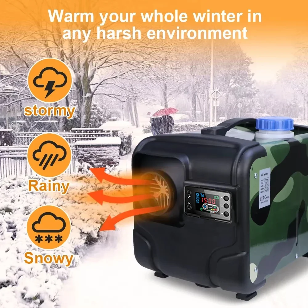 5KW 12 فولت/24 فولت/220 فولت سخان التوقف الكل في واحد سيارة الديزل مسخن الهواء ثقب واحد منفذ البلاستيك مسخن الهواء لسيارة شاحنة قارب RV #1