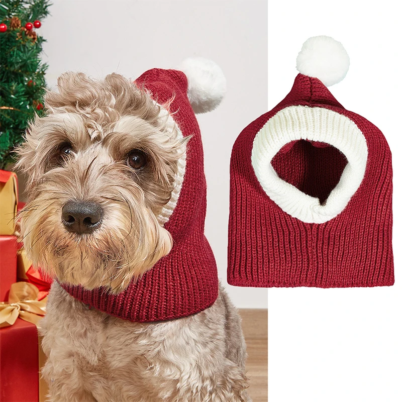 Pet Christmas Hat Christmas Cat Dog Santa Hats Hat For Pet Small Dog Winter Warm Hat Headgear Party Cosplay Cap Gift