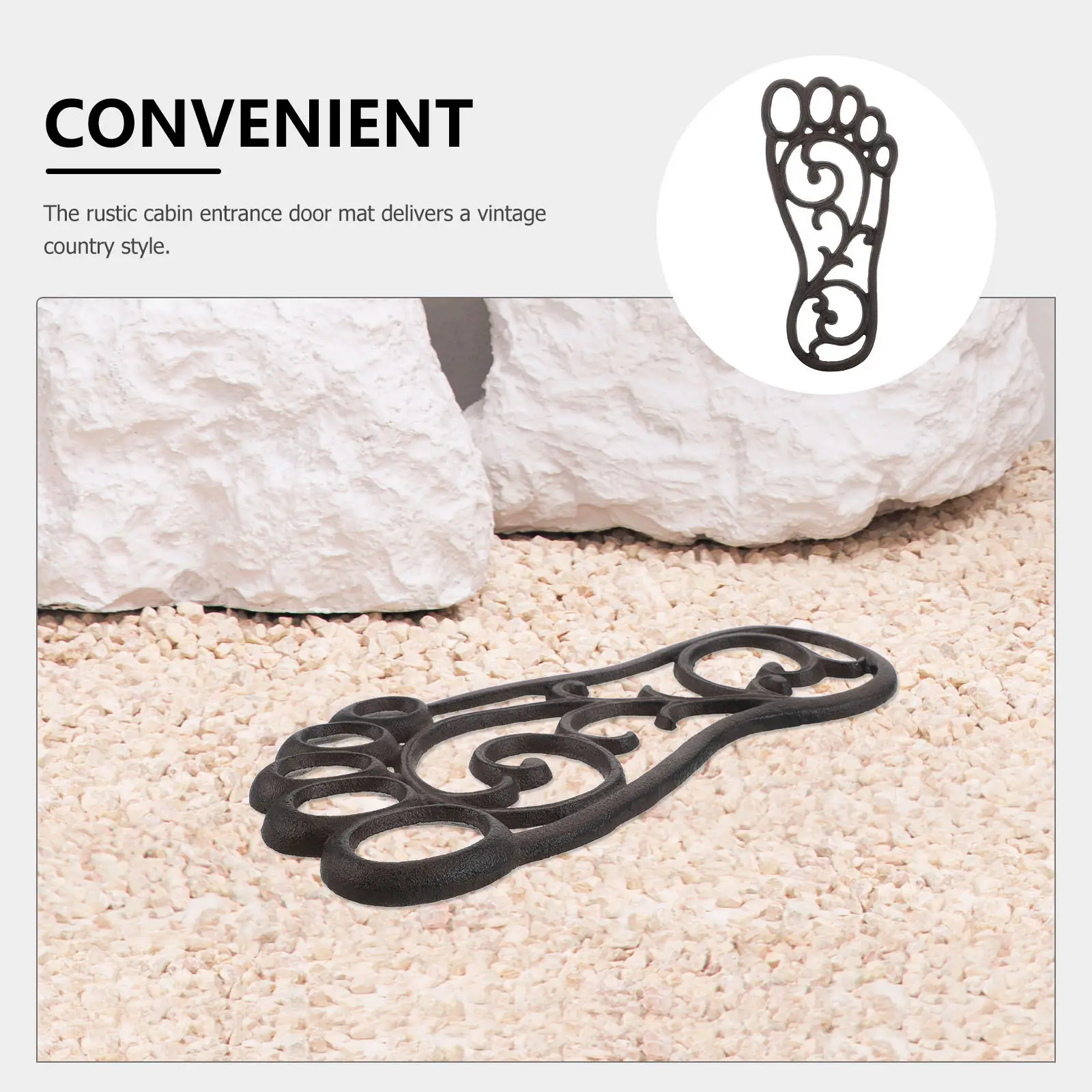 Iron Door Mat Decorative For Front Door Entrance Outdoor Decor Footstep Stepping Vintage Rustic Cabin Walkway
