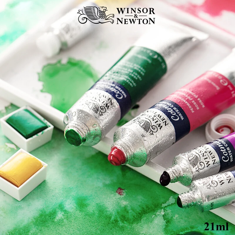 Winsor Newton Cotman Farba akwarelowa, 21 ml (0,71 uncji) Tube Dobra przezroczystość Doskonała wytrzymałość barwiąca Dobra właściwości robocze