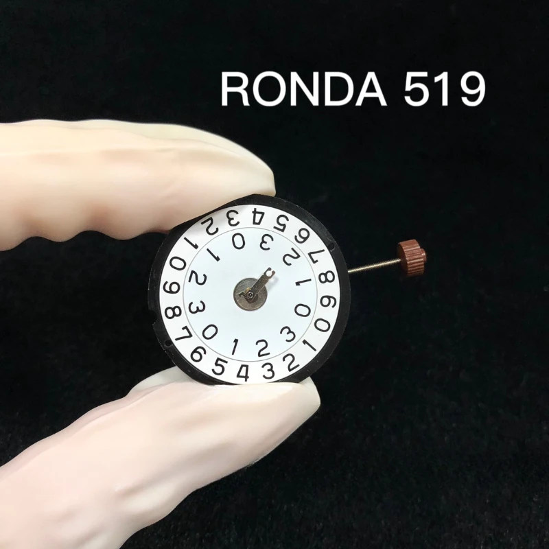 RONDA 519 Quartz Movement New Original Swiss Watch Mouvement Accessories