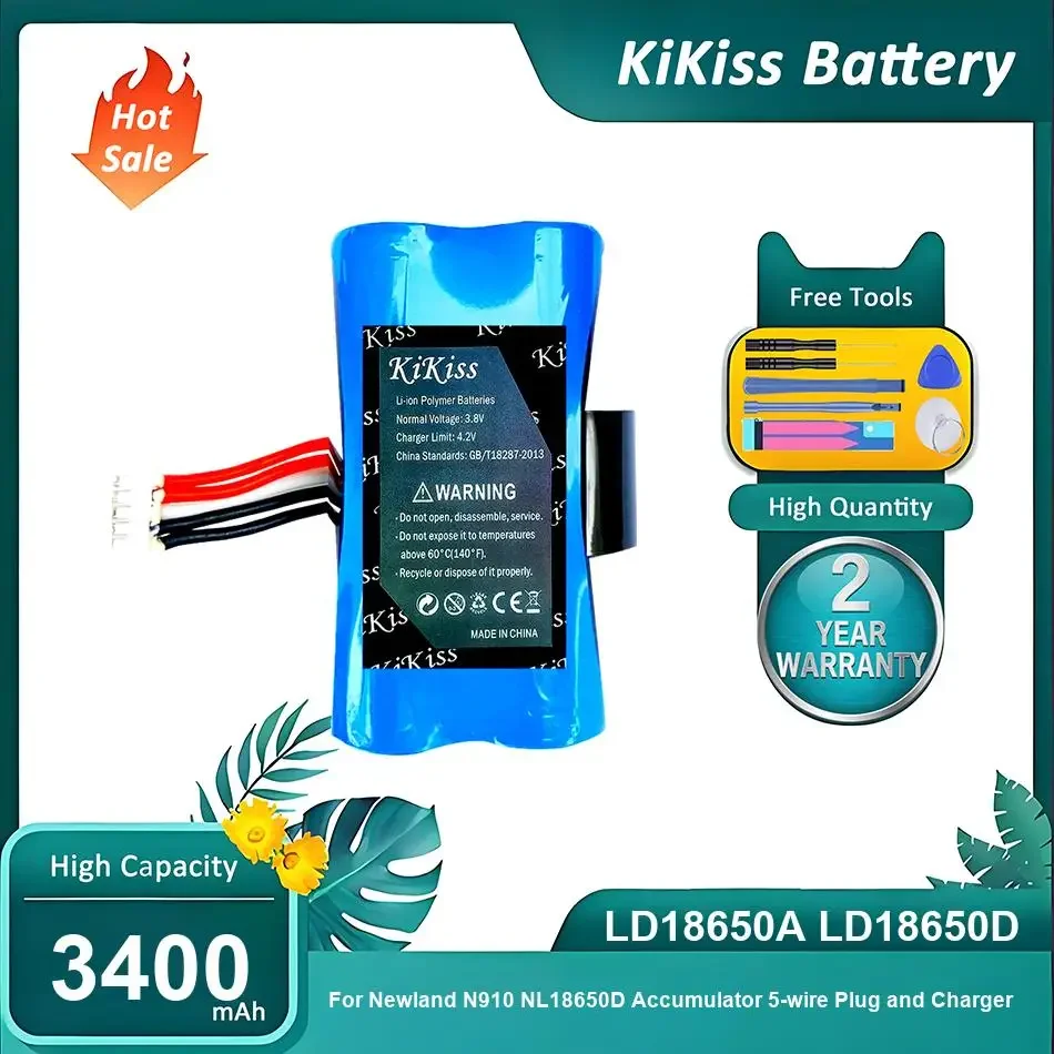 

Аккумуляторная батарея для Newland N910 NL18650D 5-проводная, LD18650A LD18650D, 3400 мАч