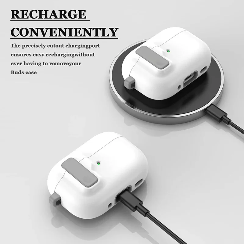Совместим с Airpods Pro 2-го первого поколения USB-C автоматический защелкивающийся переключатель и безопасный защелкивающийся чехол для Airpods 3 2