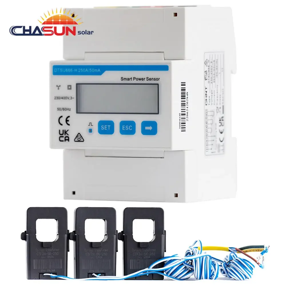 Chasun Smart Power Sensor Dtsu666-H 250A 50mA Three Phase Smart Meter