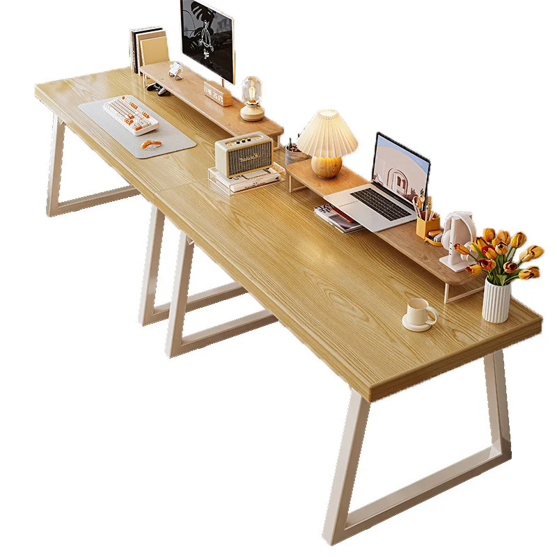 

Double desk Student home bedroom Computer desktop long table Simple workbench for learning and writing