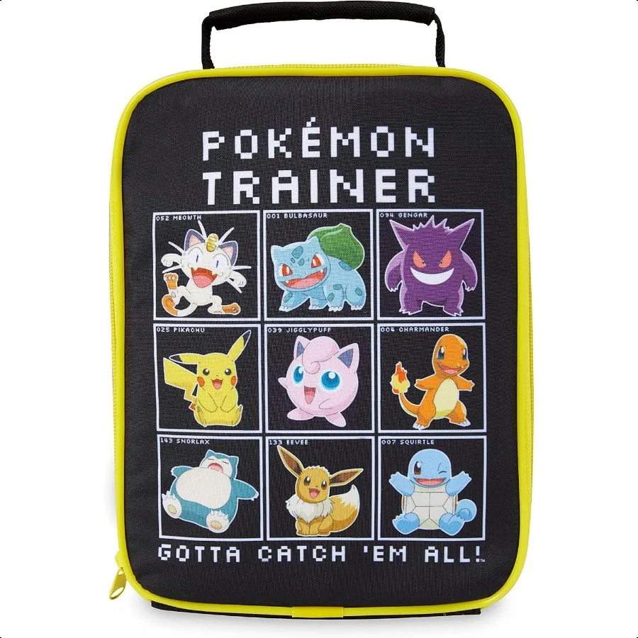 

Lunch Bag Boys Girls Anime Insulated Lunch Box Cooler Bag for Snacks Daycare Travel Picnic School plies Gifts for Black