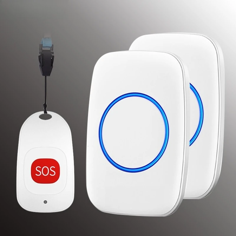 C10 elderly SOS beeper, wireless home doorbell, bedside one-click emergency call alarm Without battery