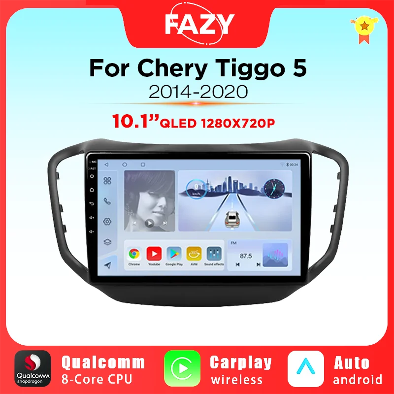 

10.1'' Android All In One Car Radio Multimedia Video Player For Chery Tiggo 5 2014-2020 Navigation Stereo GPS Navi Auto Carplay