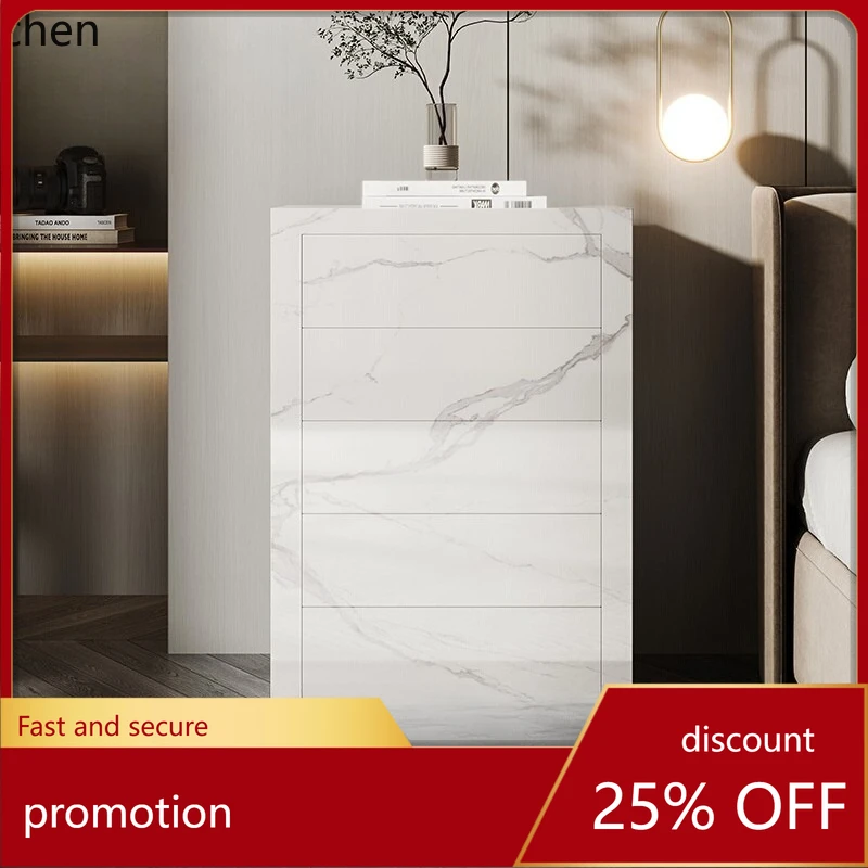 HT light luxury full rock slab side cabinet storage with pumping living room bedroom multi-layer storage 35 high-end bucket