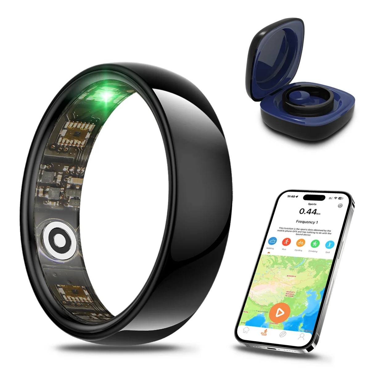 

MIRO R1 Smart Ring for Women & Men Health Tracker Blood Oxygen & Heart Rate Monitor Sleep Long Lasting Battery Smart Rings