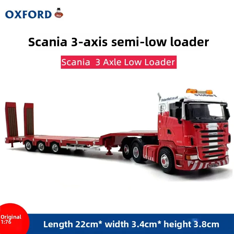 ダイキャストオックスフォード 1:76 スケールスカニアトレーラークレーンバントラック半低合金車モデルグッズおもちゃギフトお土産ディスプレイ飾り