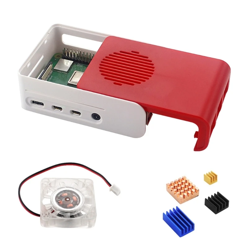 Custodia in ABS per supporto RaspberryPi4 40x40 ventola raffreddamento custodia raffreddamento passivo Dropship