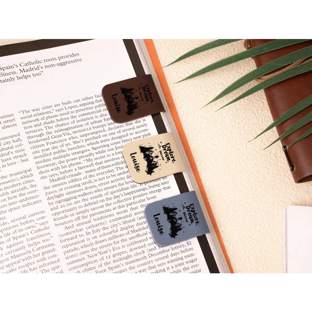 

Персонализированная магнитная закладка из искусственной кожи, легкая, роскошная, культурно-креативная, с высокой эстетической ценностью.