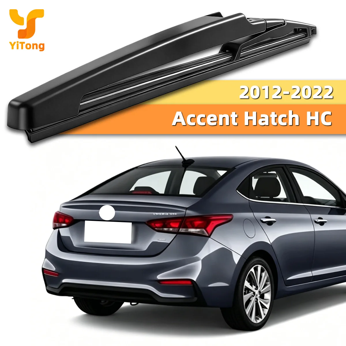 

Suitable For Hyundai Accent Hatch HC 2012-2022 Rear Window Wiper Blade Natural Rubber Strip Quiet Cleaning Auto Exterior Parts