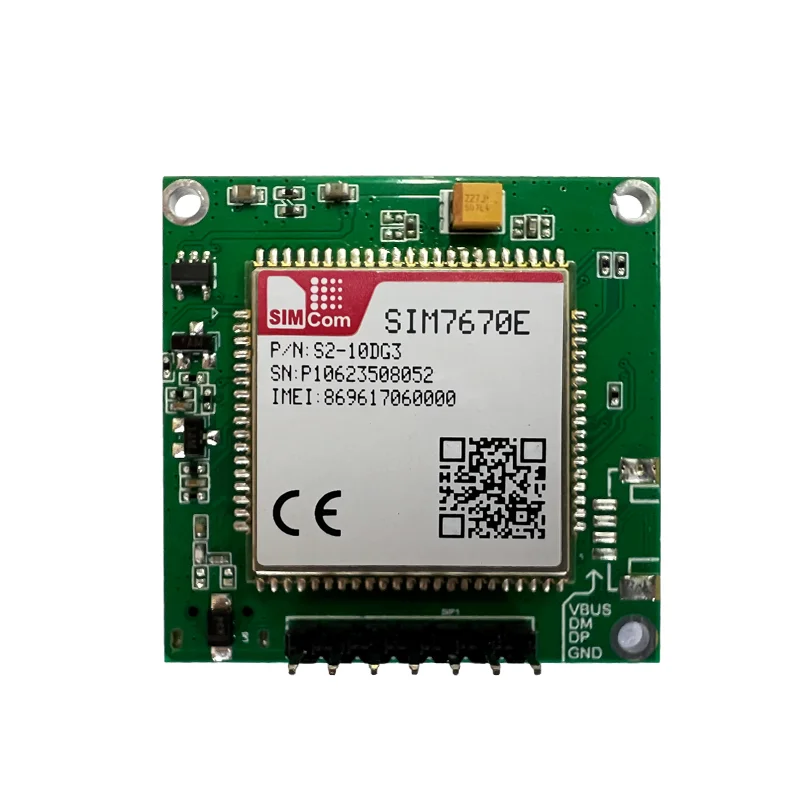 SIMcom SIM7670E breakout Board kit 4G LTE CAT1 Modules support Data+GNSS+Voice Single-row needle development board With Antenna
