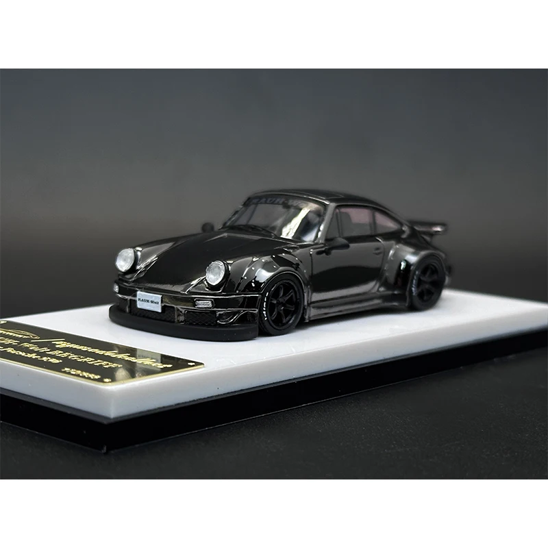 MC In Stock 1:64 RWB 930 Whale Wing Chrome Gray Diecast Diorama Car Model Collection Toys