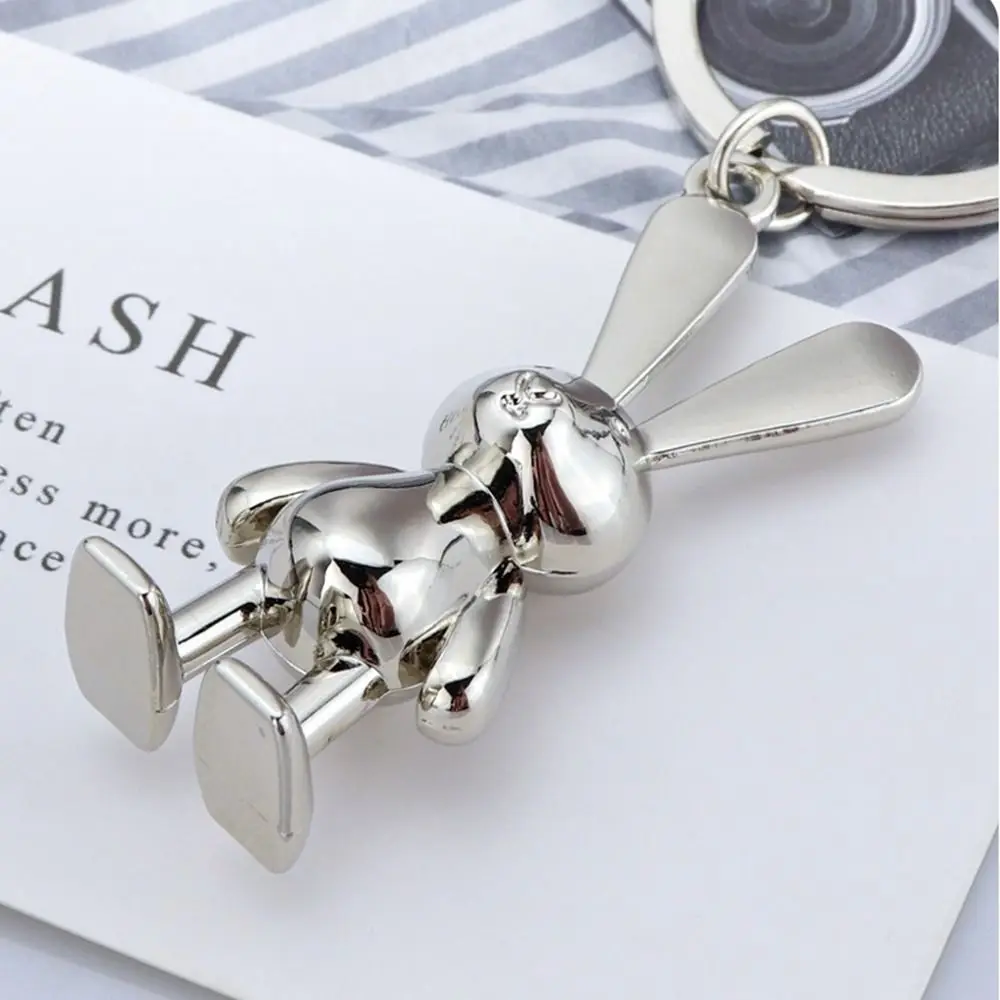 Cartoon Simple Niche Design Pendant Female Doll Keychain Korean Metal Keychain Rabbit Gift Keychain