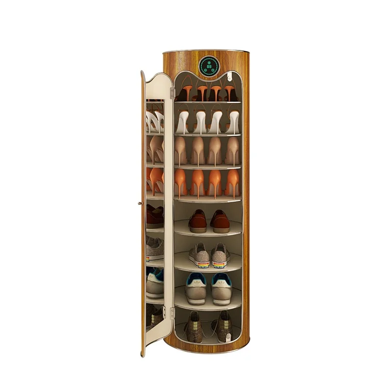 

Creative Home Furniture Rotating Shoe Cabinet High Art Mirror Elegant Entrance Corridor Standing Stairs Corner Disinfection