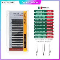 NAGARAKU U Shape YY Lashes Extensions Natural Soft 2D UU Lashes Premium Mink Brazilian Cilios