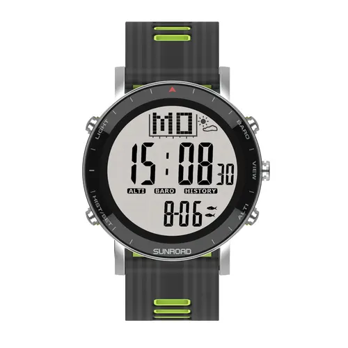 Imagen 2 del producto Sunroad-reloj deportivo de pesca, resistente al agua hasta 10 ATM, retroiluminación de acero 304, altímetro, barómetro, cronómetro, reloj de pulsera de moda
