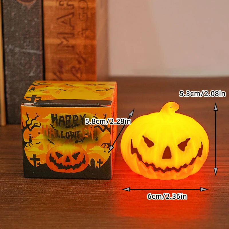 Halloween LED Pumpkin Lamp Ornaments Horror Atmosphere Kids Toy 2026 Halloween Party Home Decor Decoration Supplies view 6