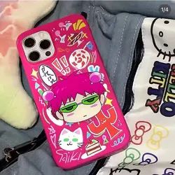 2024 Silica Gel Shockproof Jelly Pink Phone Case For iPhone 16 15 14 13 12 11ProMax XS XR 7 8 Plus New Cartoon Character Pattern